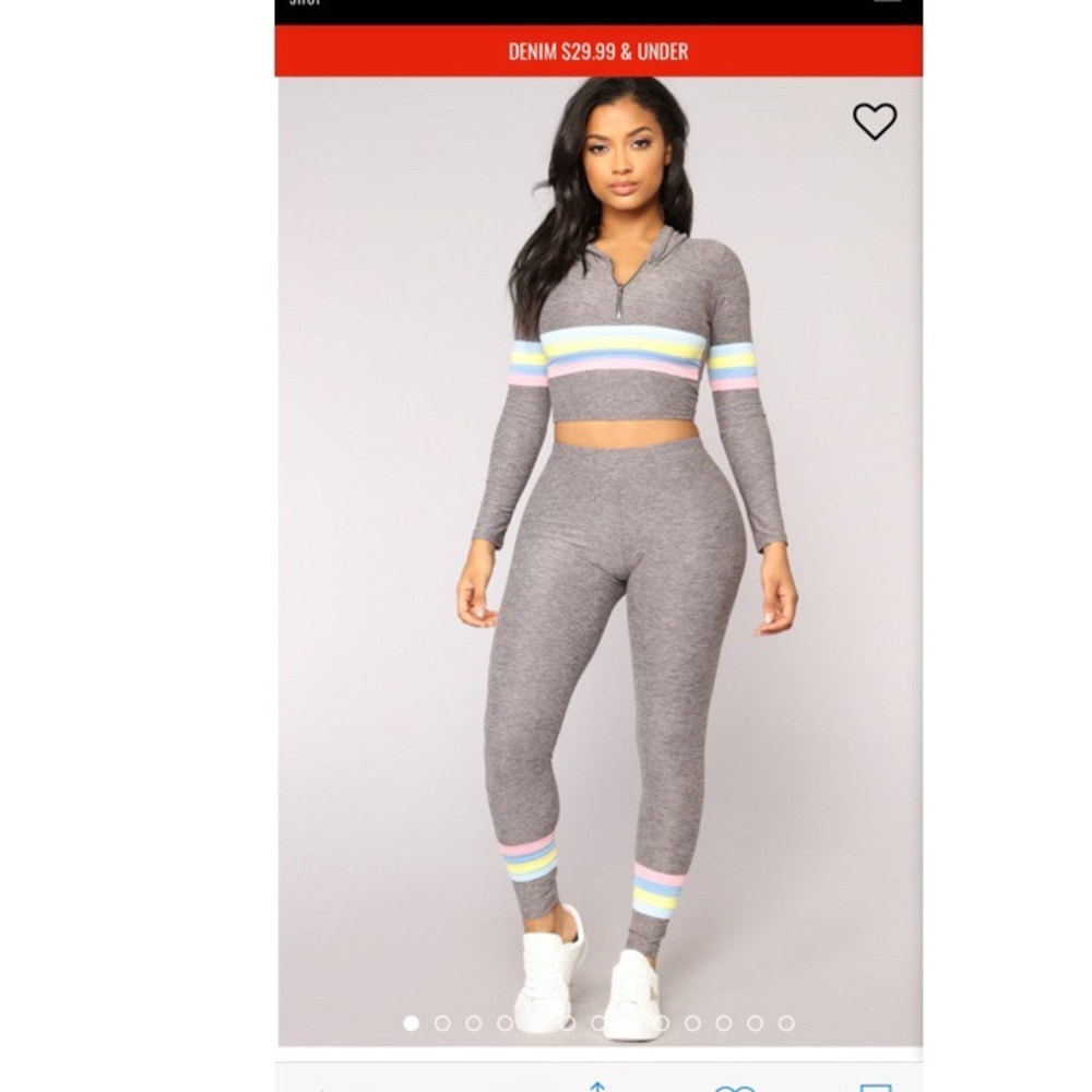 Multi colored 2 piece set from fashion nova